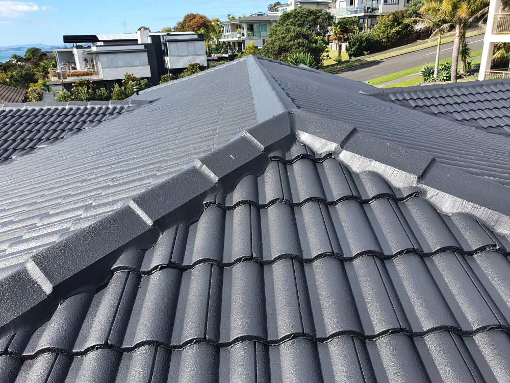 Roof after tile restoration